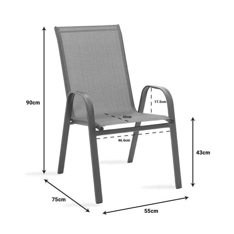 Комплект Calan-Watson от 3бр сив метал и закалено стъкло D60x70cm