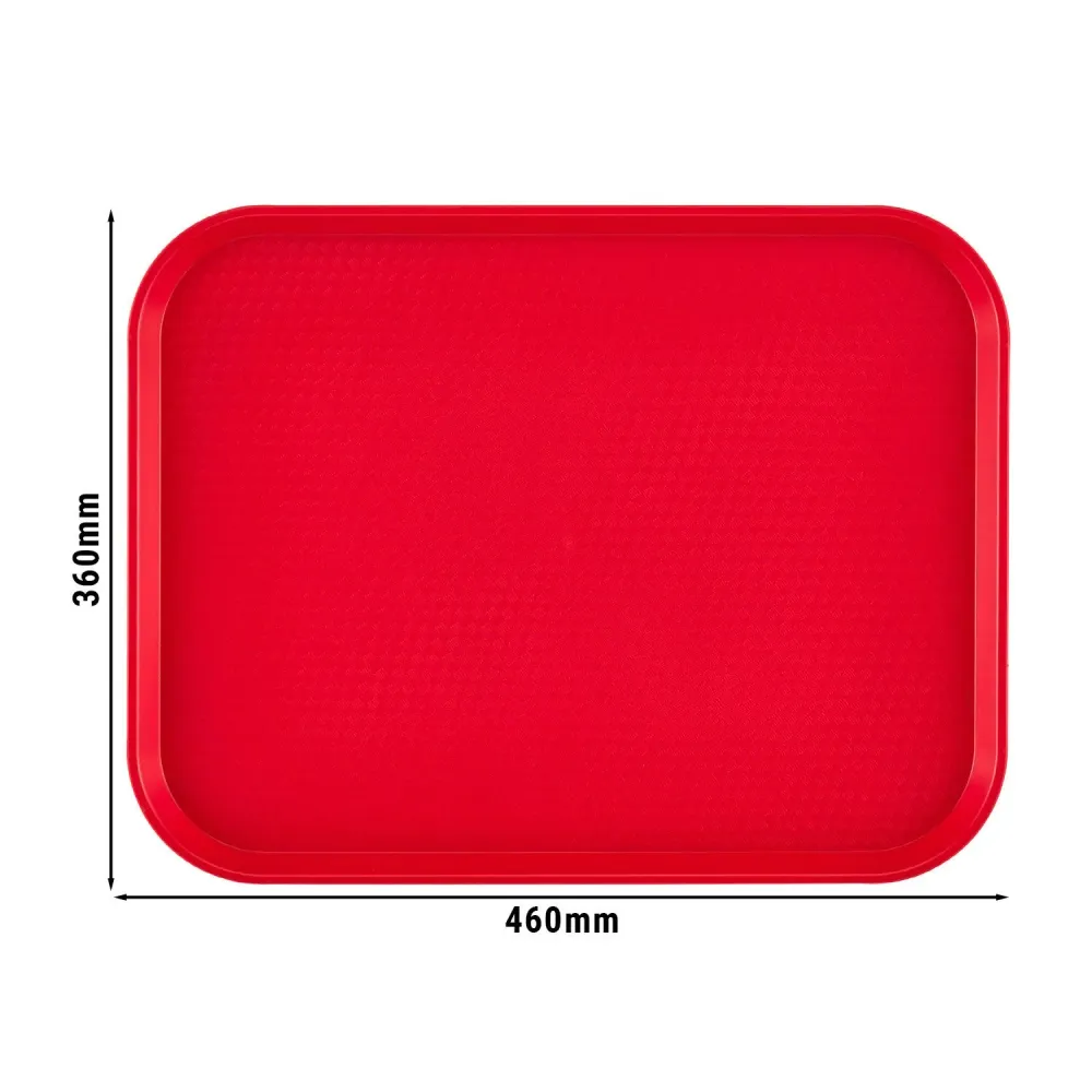 (12 броя) CAMBRO | Тава за бързо хранене - правоъгълна - 360x460mm - висок профил - червена