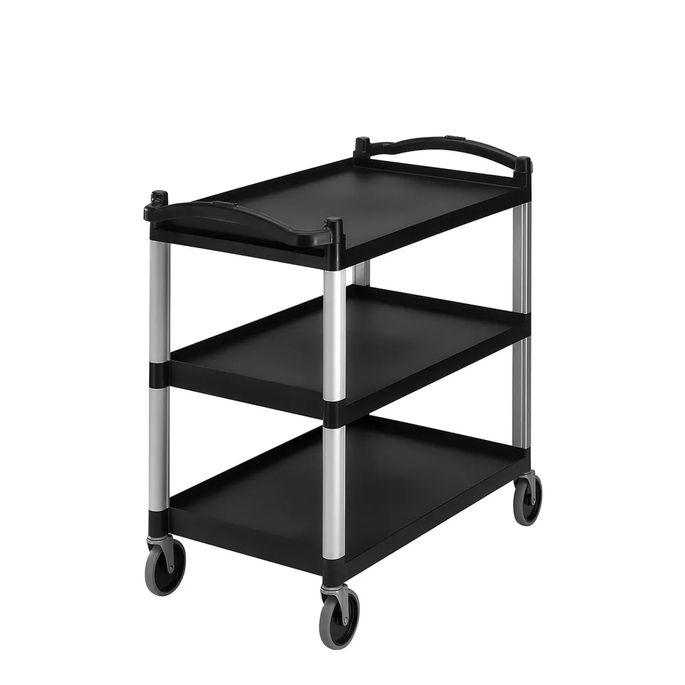 CAMBRO | Количка за сервиране / количка за транспортиране на KD - 3 рафта - черна