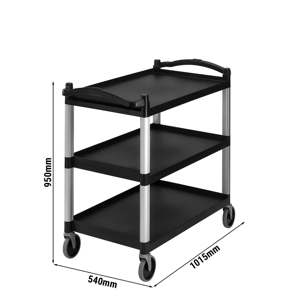 CAMBRO | Количка за сервиране / количка за транспортиране на KD - 3 рафта - черна