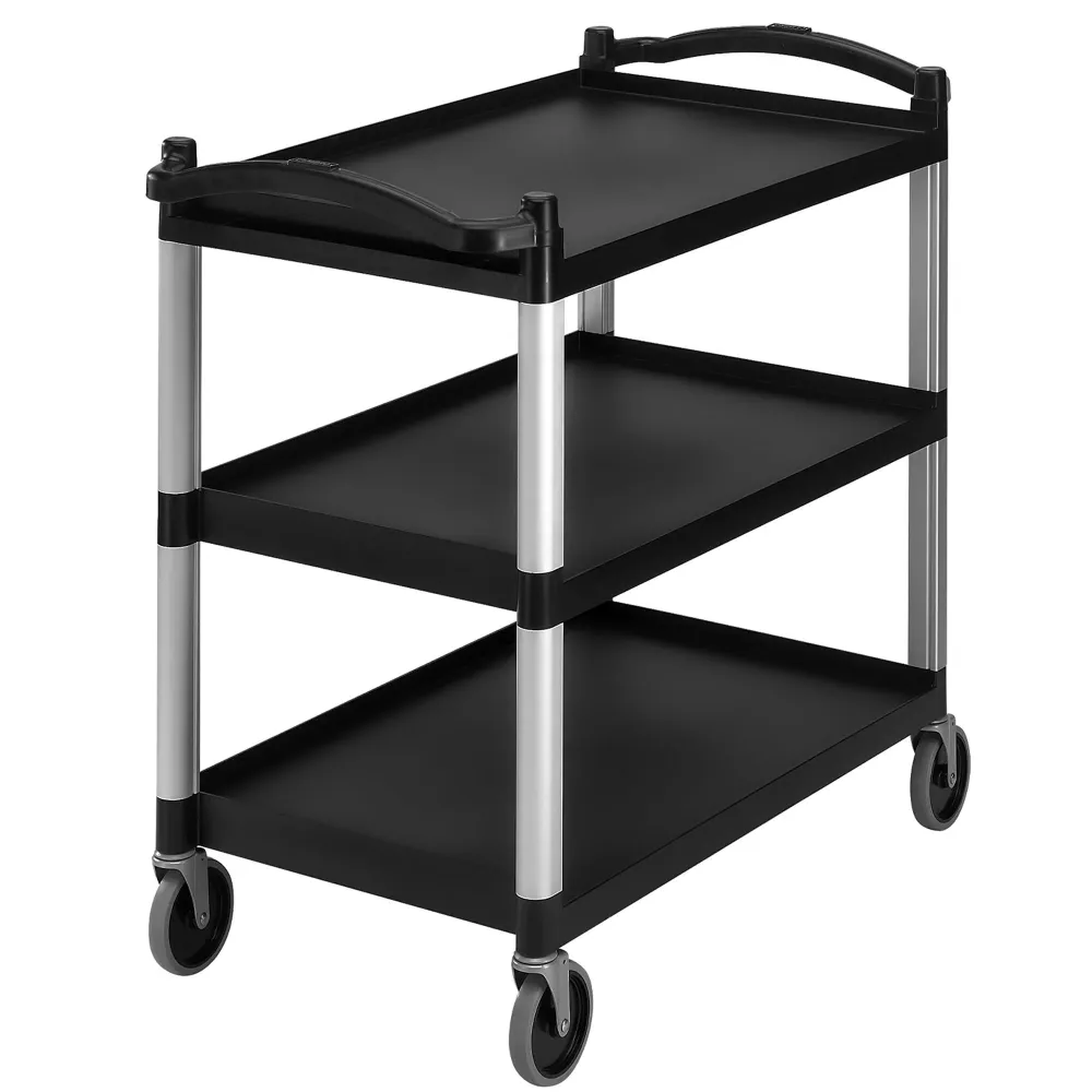 CAMBRO | Количка за сервиране / количка за транспортиране на KD - 3 рафта - черна
