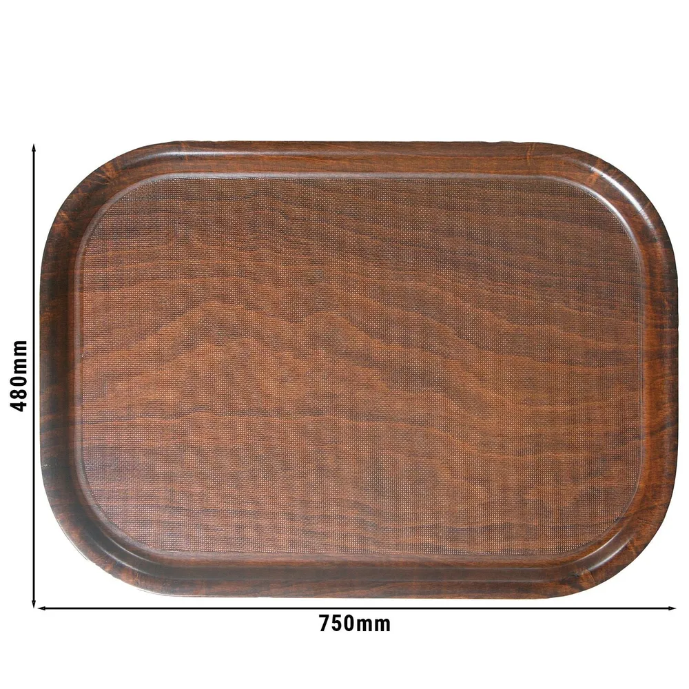 (12 броя) CAMBRO | Поднос от естествена дървесина - правоъгълен - 750x480mm