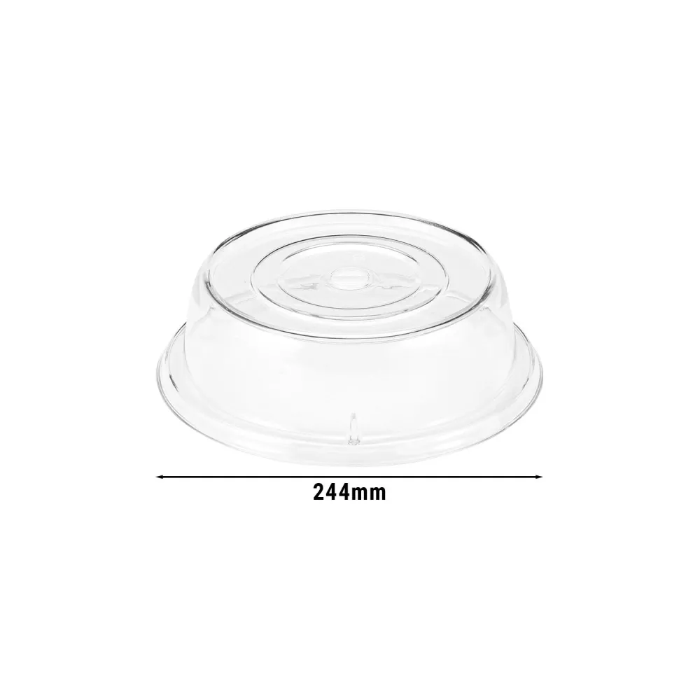 (12 броя) CAMBRO | CAMCOVERS® - Капак на плочата, изработен от Camwear® - Поликарбонат - ø 232mm - Прозрачен
