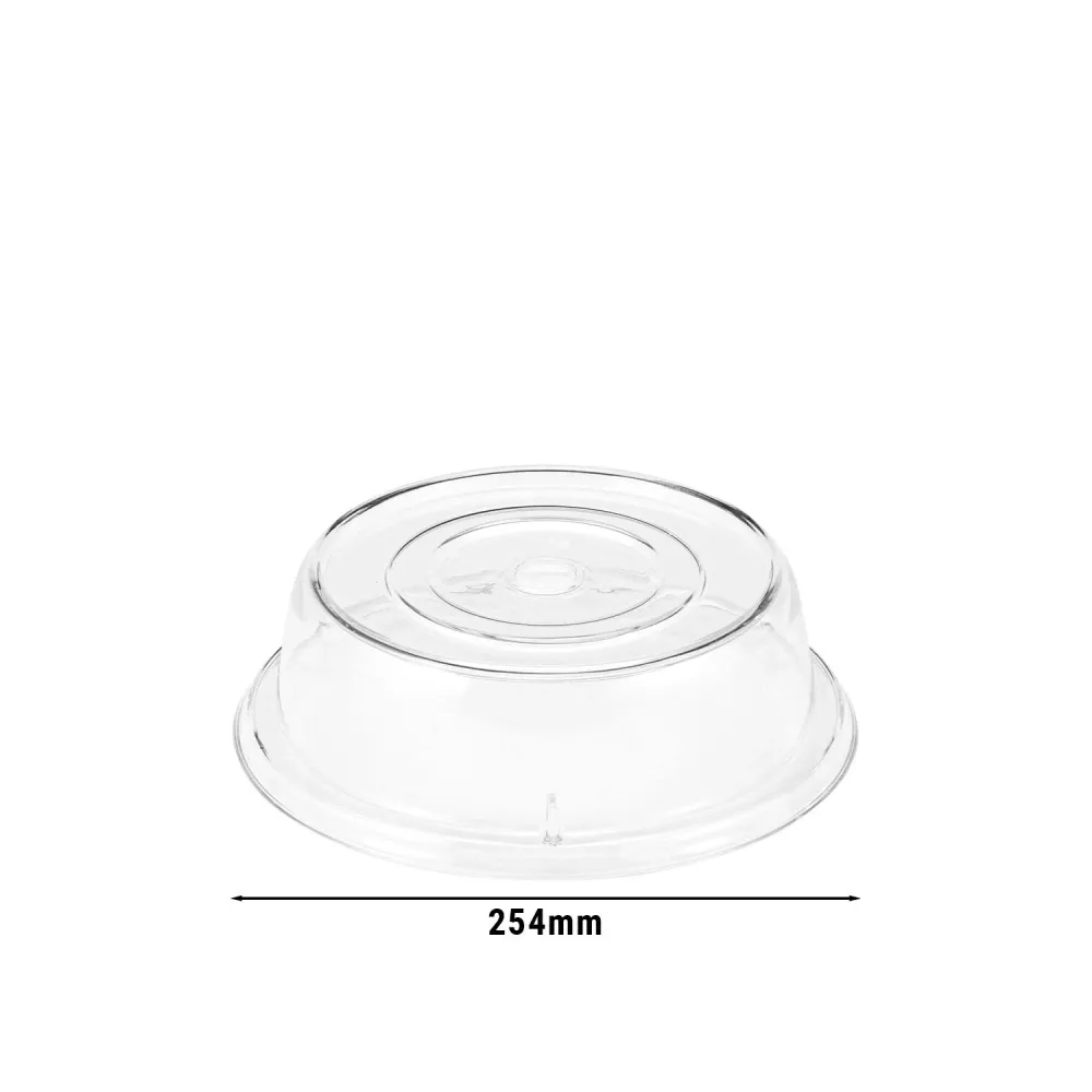 (12 броя) CAMBRO | CAMCOVERS® - Капак на плочата, изработен от Camwear® - Поликарбонат - ø 241mm - Прозрачен