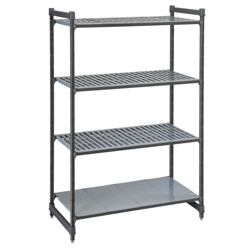 CAMBRO | Camshelving® - Basics Plus - Основен стелаж - 1070 мм - с 3 рафта с прорези и 1 затворен рафт