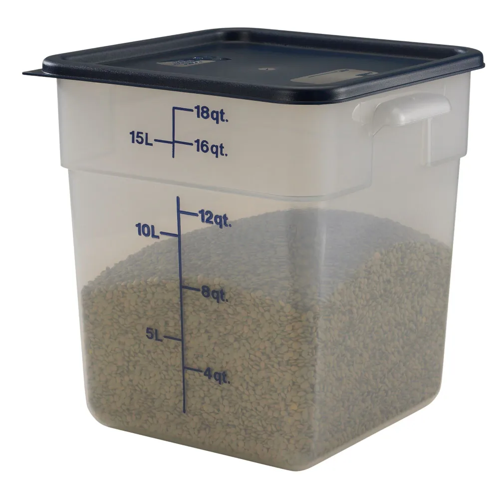 (6 броя) CAMBRO | CAMSQUARES® - Контейнер - 17,2 литра - Прозрачен