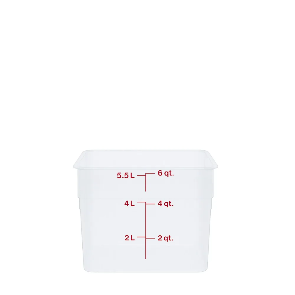 (6 броя) CAMBRO | CAMSQUARES® - Контейнер - 5,7 литра - Прозрачен
