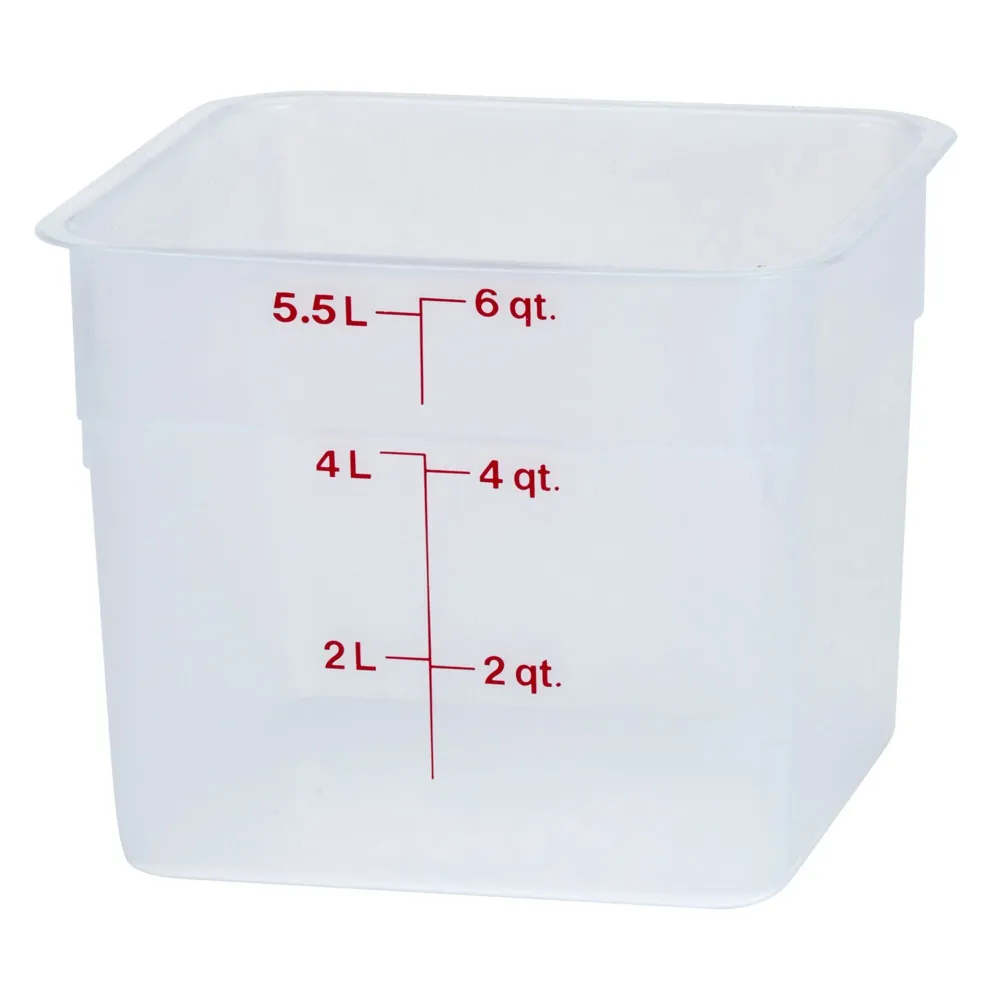(6 броя) CAMBRO | CAMSQUARES® - Контейнер - 5,7 литра - Прозрачен