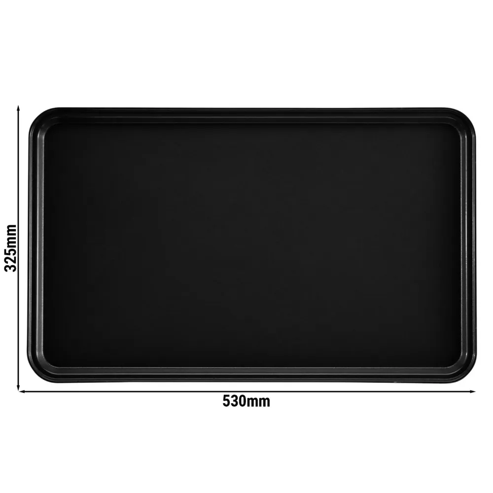 (12 броя) CAMBRO | CAMTREAD® - Тава от фибростъкло - правоъгълна - 325x530mm - Черна