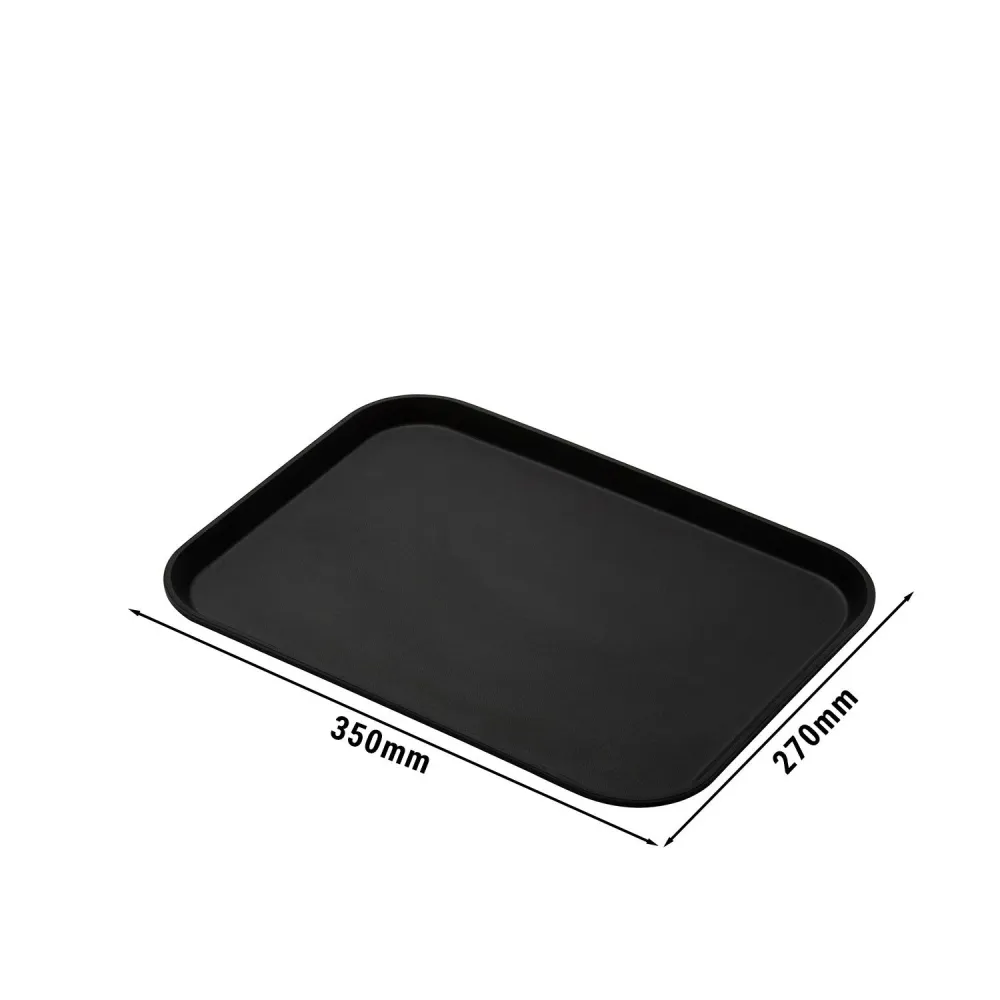 (12 броя) CAMBRO | CAMTREAD® - Тава от фибростъкло - правоъгълна - 350x270mm - висок профил - черна