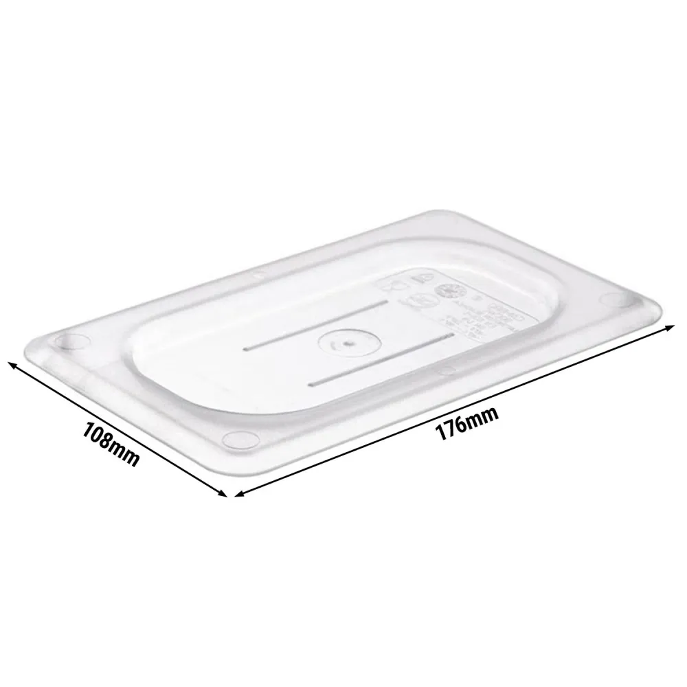 (6 броя) CAMBRO | Camview® - Кополимерен GN капак 1/9 - с дръжка - прозрачен - без BPA