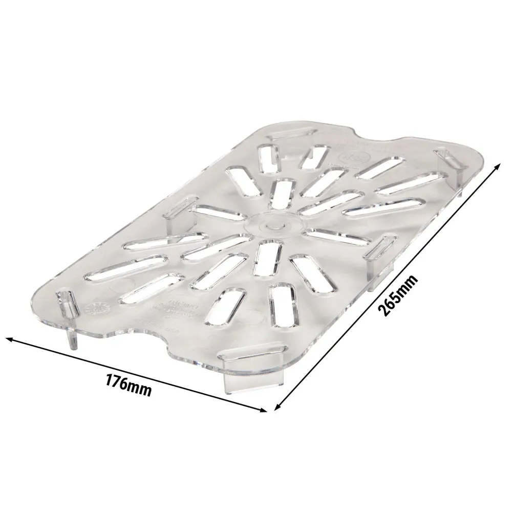 (6 броя) CAMBRO | Camview® - Кополимерна тавичка за капки 1/4 - прозрачна - без BPA
