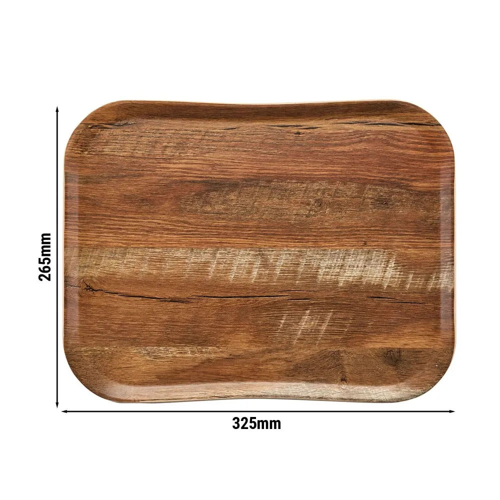 (12 броя) CAMBRO | CENTURY™ - Табла от фибростъкло - GN 1/2 - ефект на кафяв дъб - гладка