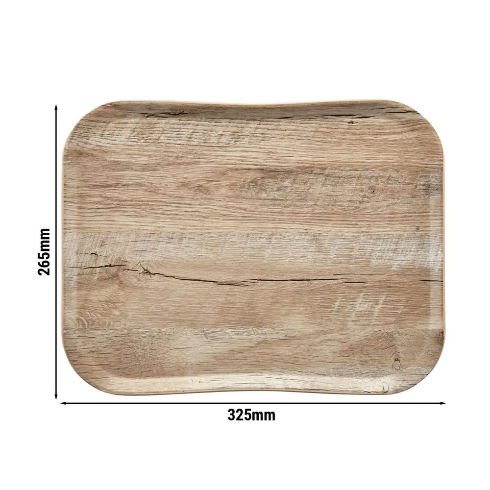 (12 броя) CAMBRO | CENTURY™ - Поднос от фибростъкло - GN 1/2 - ефект светъл дъб - гладък