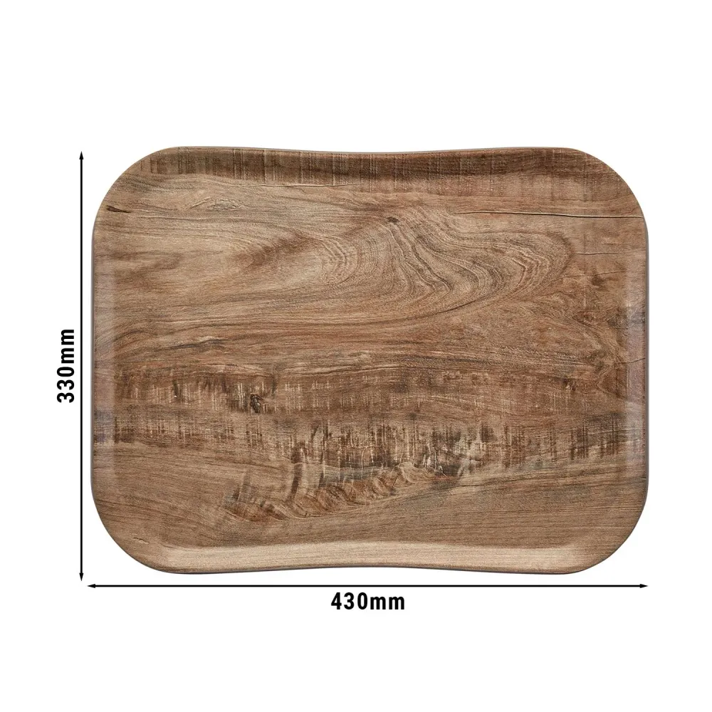 (12 броя) CAMBRO | CENTURY™ - Стъклопластова табла - правоъгълна - 430x330mm - ефект светло маслиново дърво - гладка