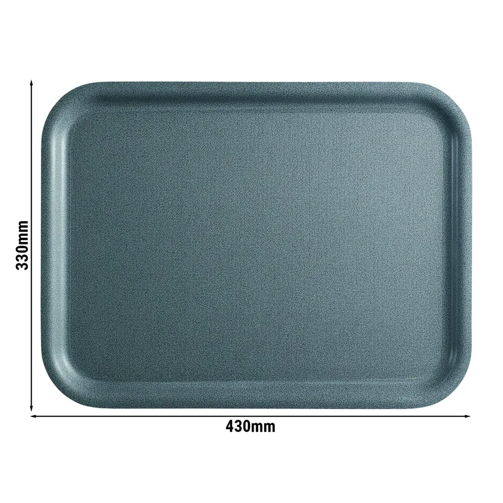 (24 броя) CAMBRO | MYKONOS - Ламиниран поднос - 330x430mm - Въглен Гранит