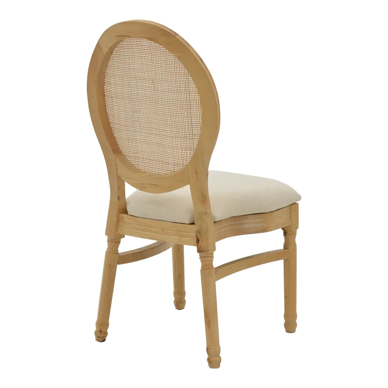 Стол Canco естествено каучуково дърво-естествен ратан 50x55x98см