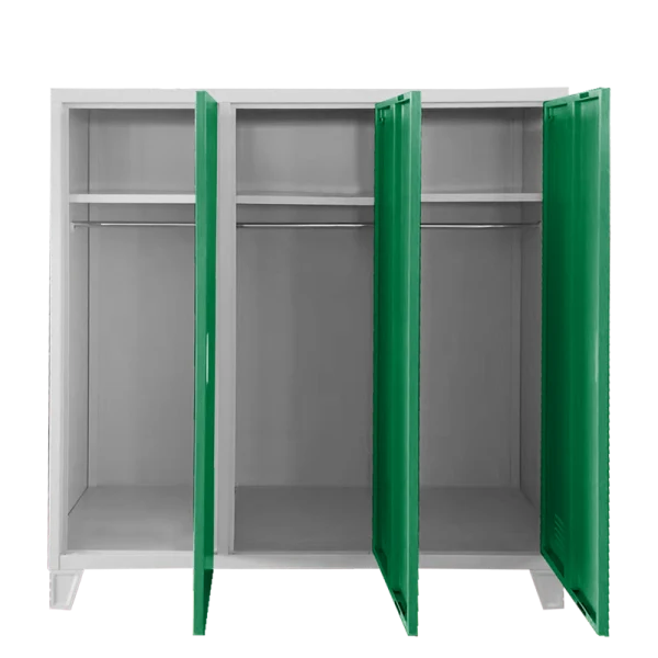 Метален шкаф Carmen CR-1605-3 JZ - сив / тъмнозелен