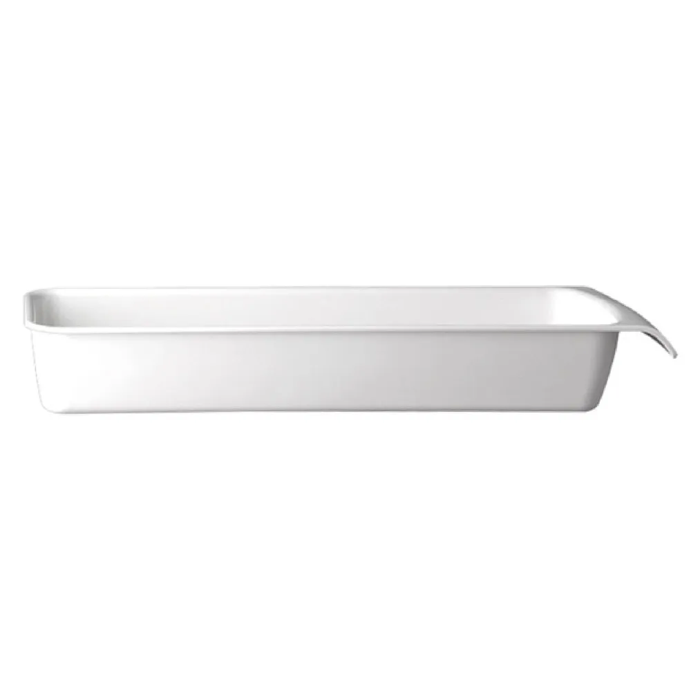 (6 бр.) Гастронорм съд GN 2/4 - CASCADE - Меламин - 3.65L - правоъгълна - 530x162mm - Дълбочина: 75mm - Бяло