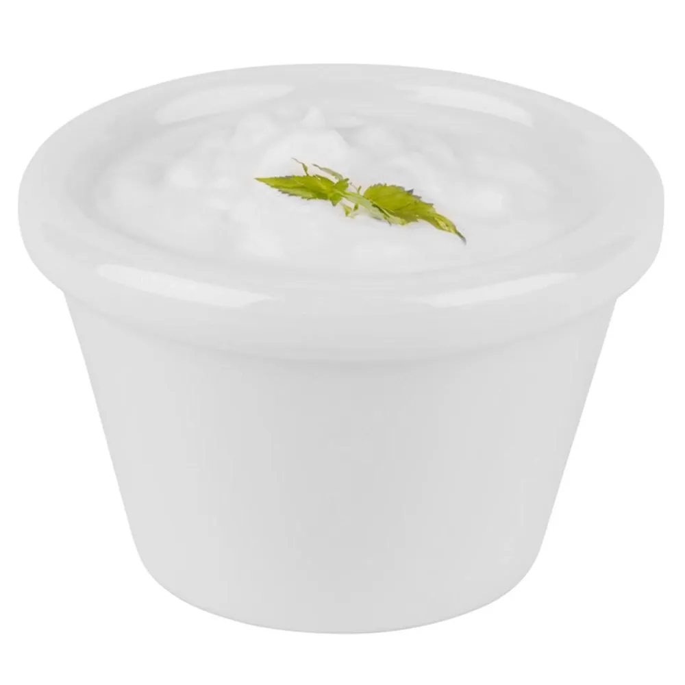 (24 бр.) Купички за сос - CASUAL - Меламин - 50ml - кръгла - Ø60mm - Бял