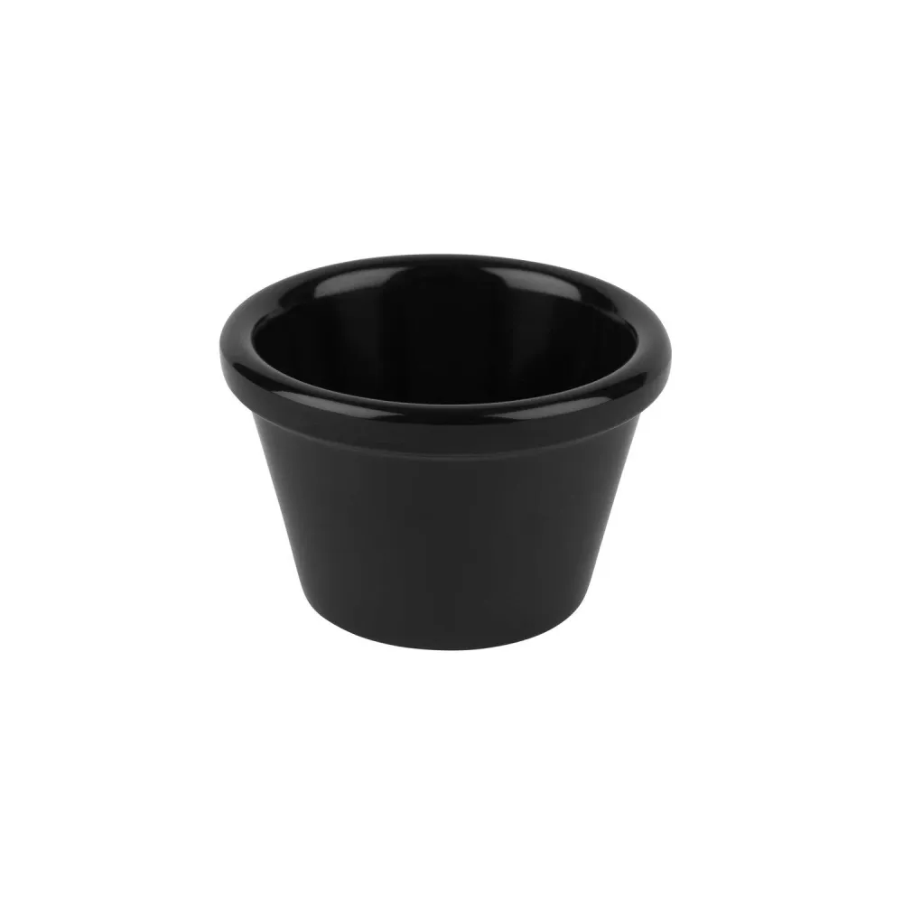 (24 бр.) Купички за сос - CASUAL - Меламин - 50ml - кръгла - Ø60mm - Черен