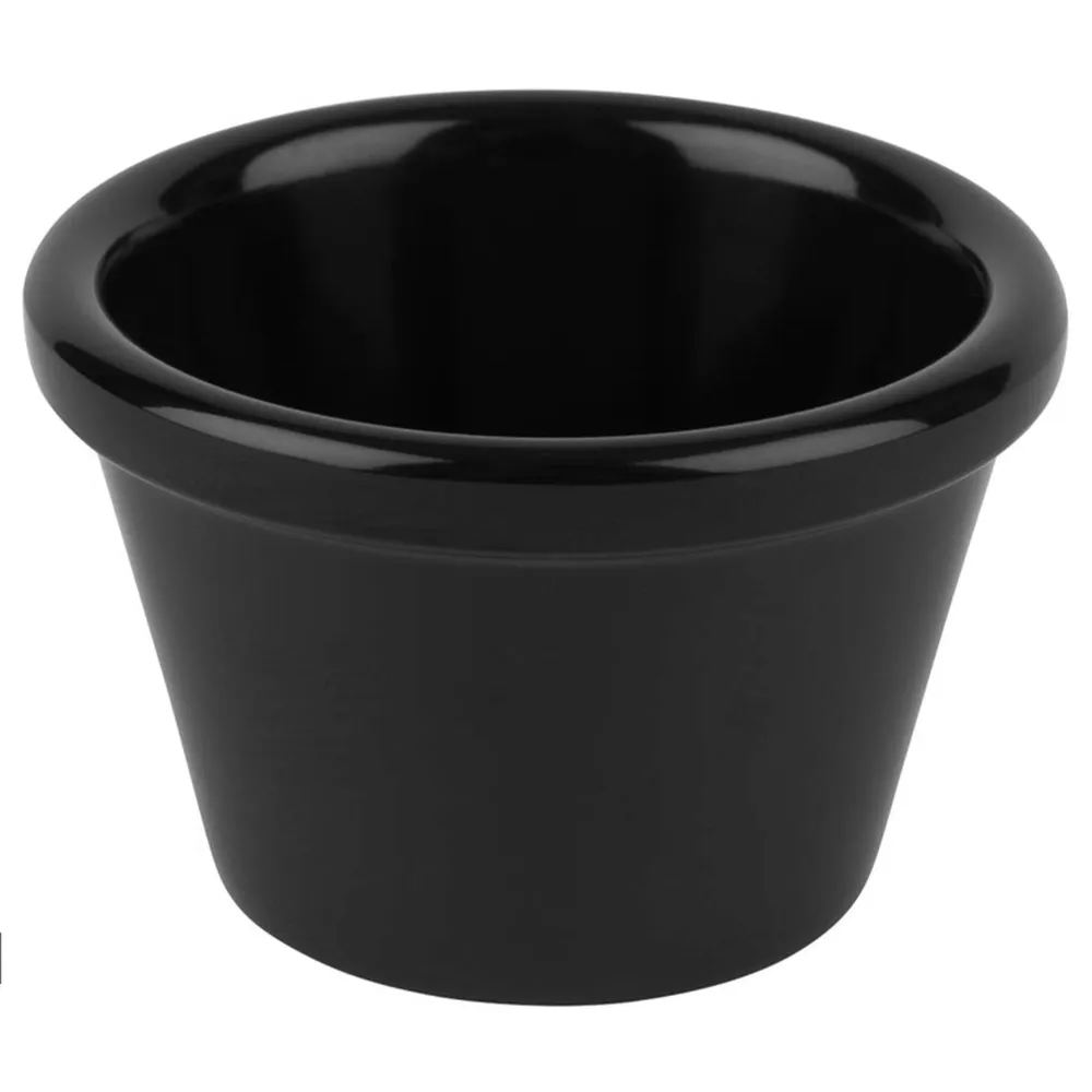 (24 бр.) Купички за сос - CASUAL - Меламин - 50ml - кръгла - Ø60mm - Черен