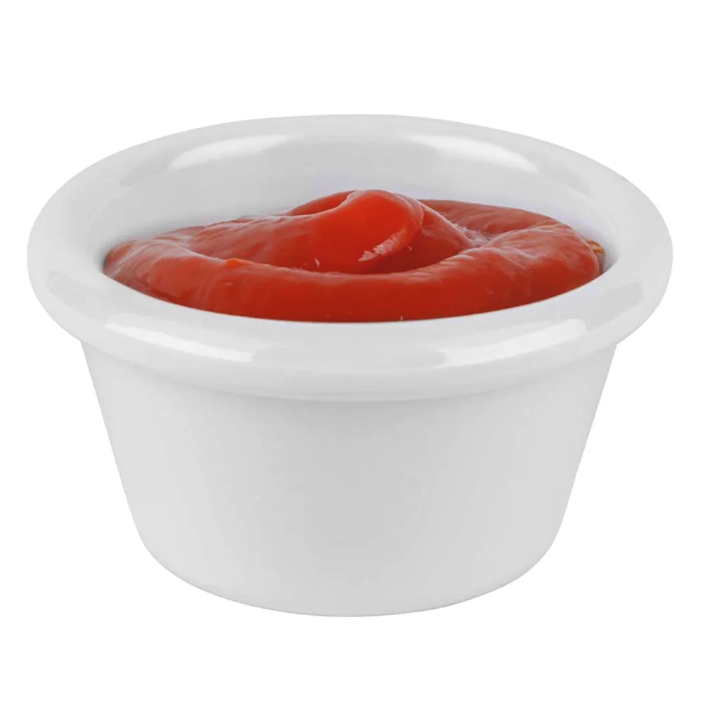 (24 бр.) Купички за сос - CASUAL - Меламин - 70ml - кръгла - Ø75mm - Бял