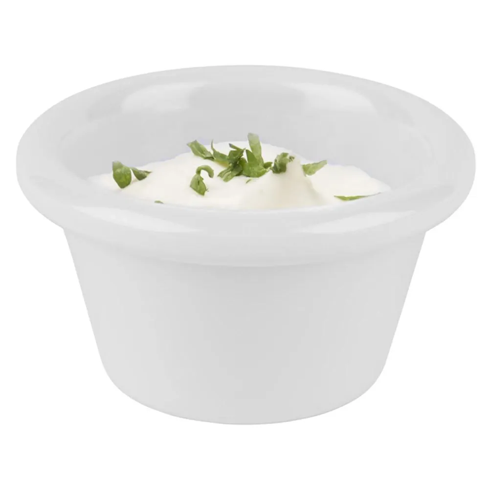 (24 бр.) Купички за сос - CASUAL - Меламин - 80ml - кръгла - Ø80mm - Бял