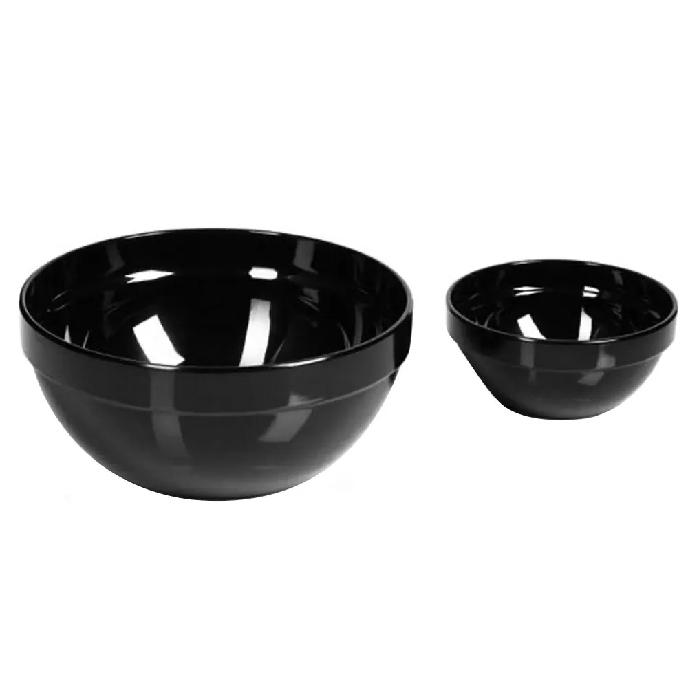 (6 бр.) Купичка - CASUAL MAXI - Меламин - 150ml - Ø 105mm - Дълбочина: 45mm - Черно