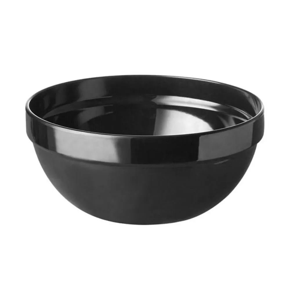 (6 бр.) Купа - CASUAL MAXI - Меламин - 1.8L - Ø 200mm - Дълбочина: 90mm - Черно