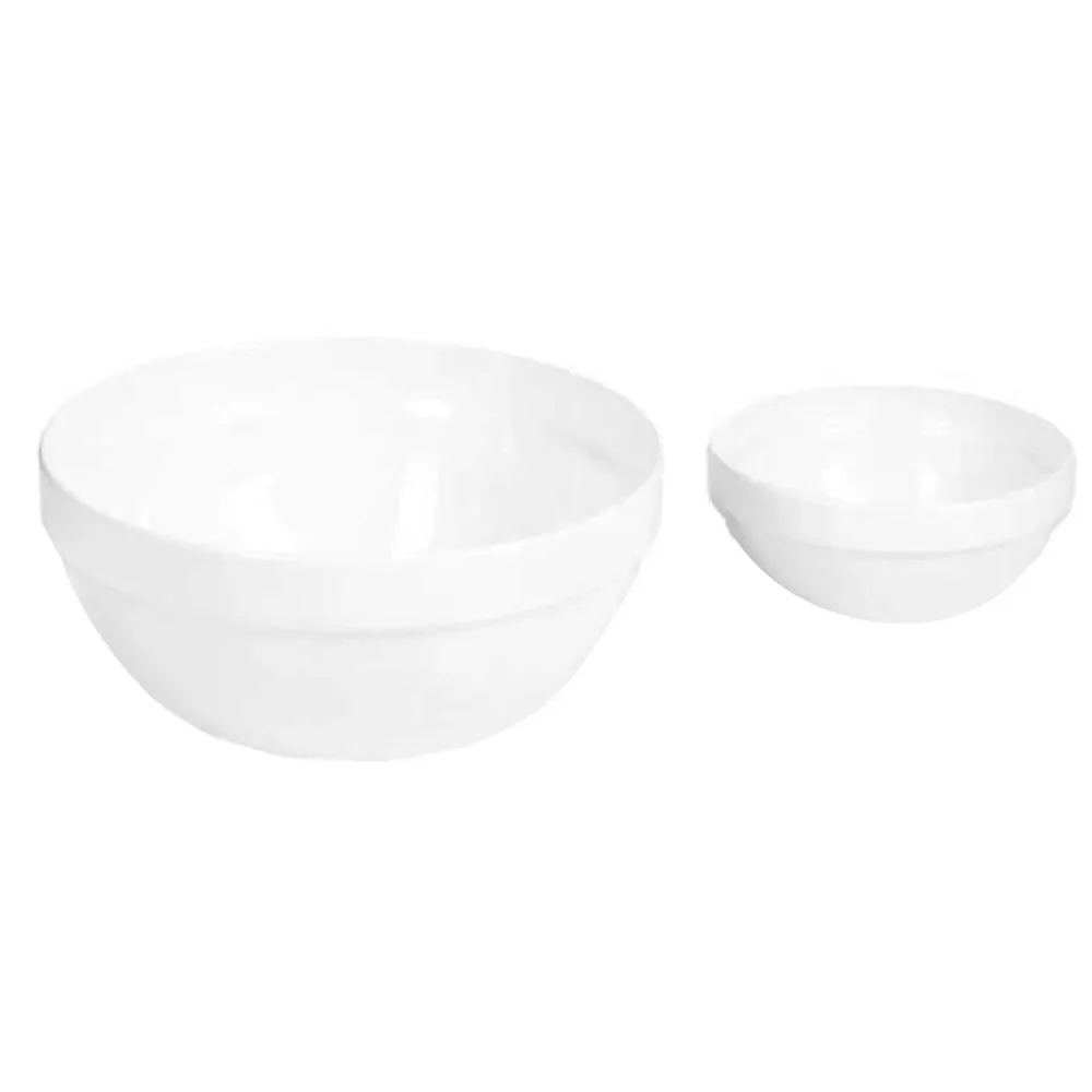 (6 бр.) Купа - CASUAL MAXI - Меламин - 2.5L - Ø 230mm - Дълбочина: 105mm - Бяло
