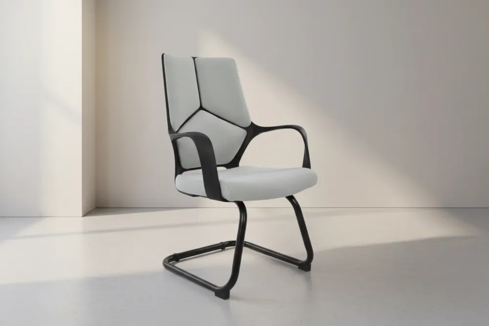 Посетителски стол CENTRIC сив-черен цвят 64x60x94,5см.