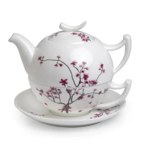 Комплект за чай от фин костен порцелан Cherry Blossom от 3 части