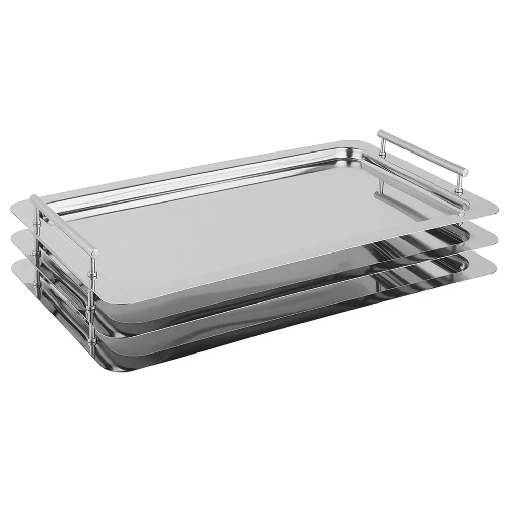 (6 бр.) Гастронорм тава GN 1/1 - CLASSIC - Неръждаема стомана 18/10 - 530x325mm - Дълбочина: 48mm