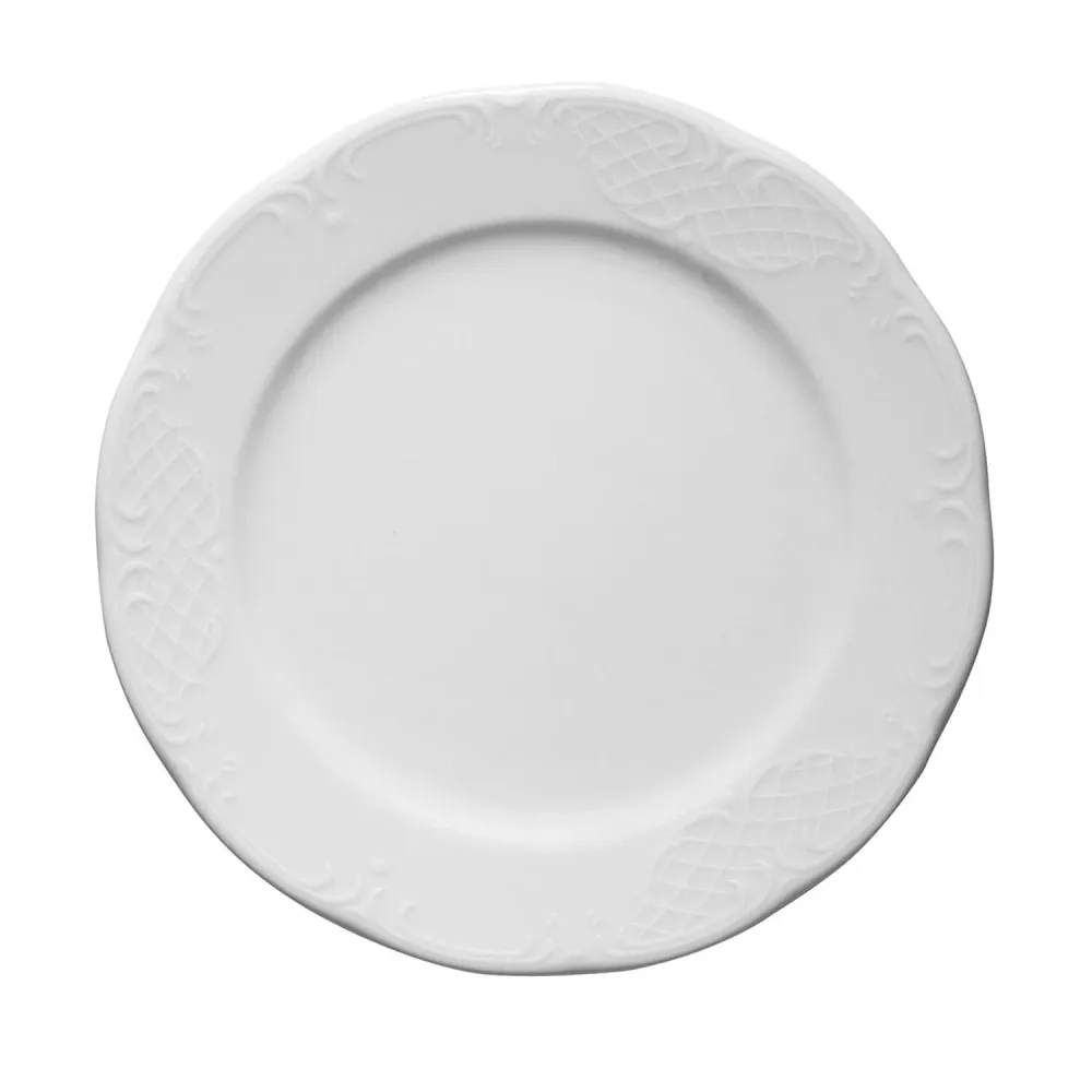 (24 бр.) CLASSICO - Плоска чиния - Порцелан - 200x200mm - Бял