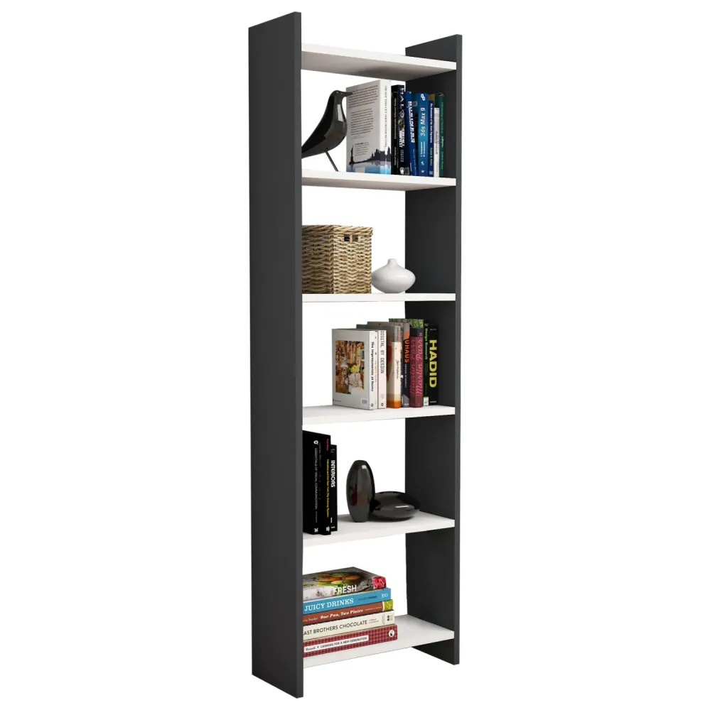 Библиотека CLASSIKER цвят бял-сив 48.5x22x160см