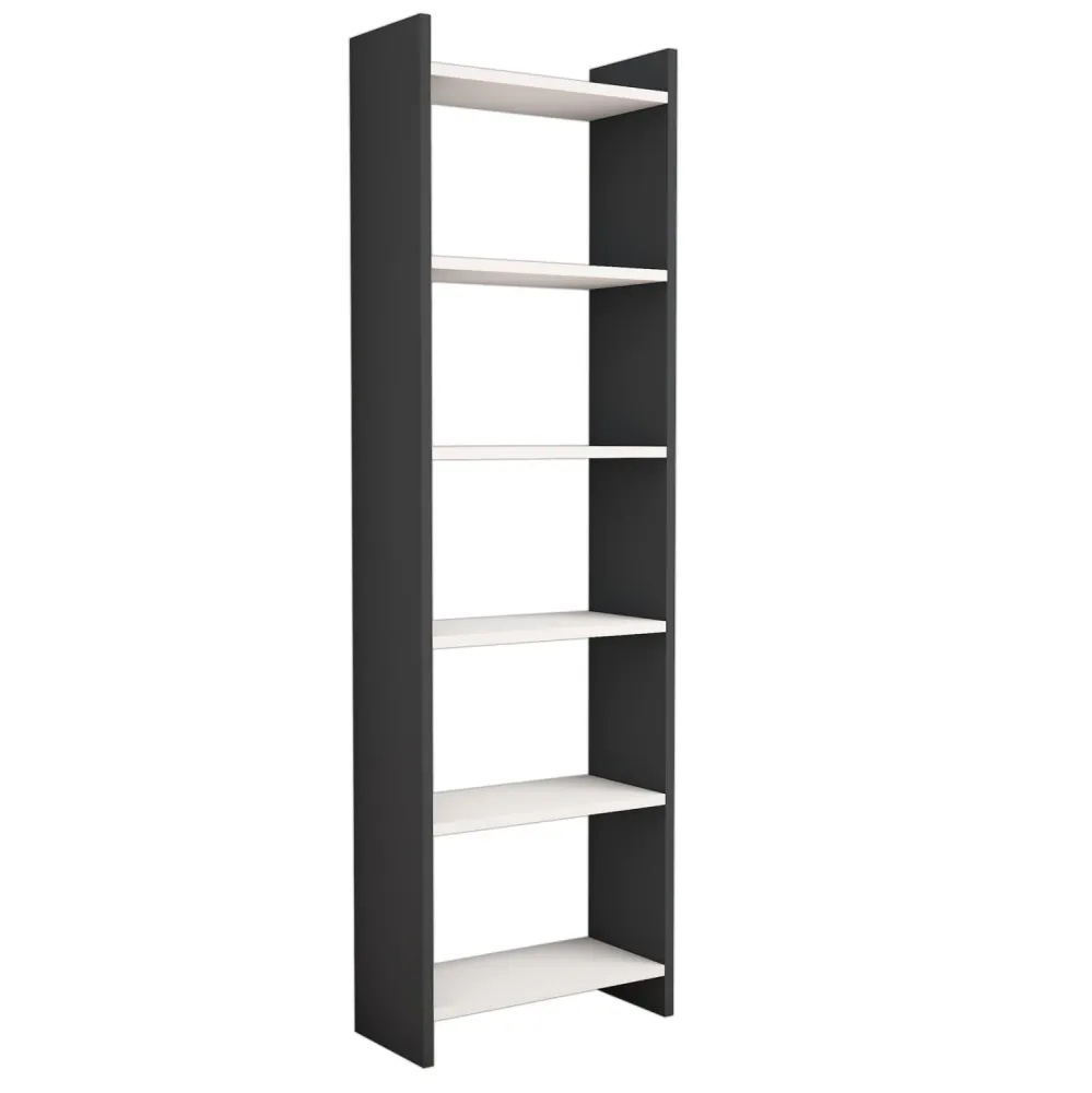 Библиотека CLASSIKER цвят бял-сив 48.5x22x160см