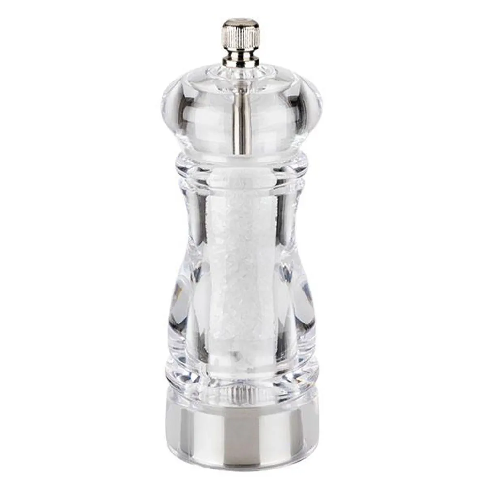 (6 бр.) Мелница за сол - CLEARGRIND - Акрил - Височина: 150mm - Прозрачно