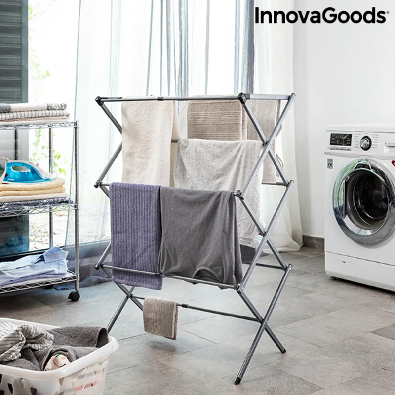 Сгъваем и Разтегателен Метален Простор за Дрехи с 3 Височини Cloxy InnovaGoods .. Желязо (След ремонт )