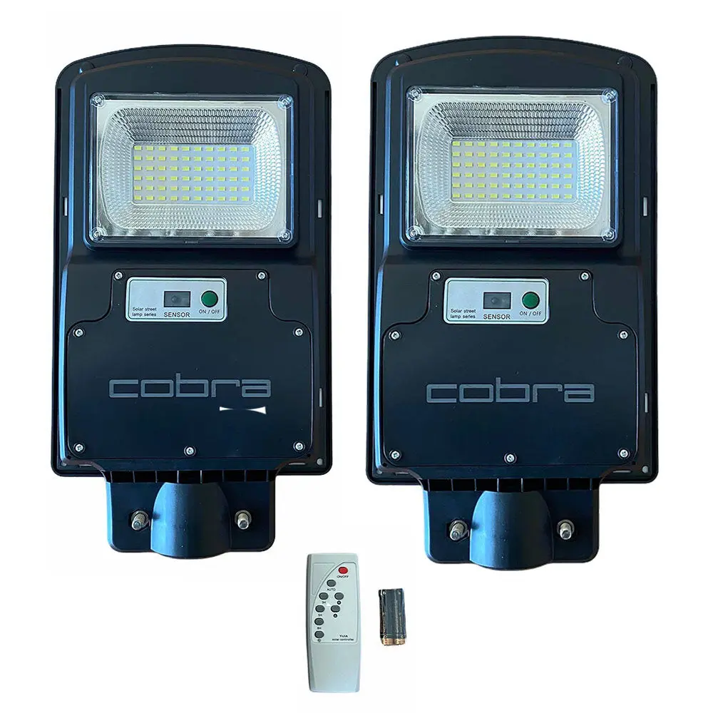 2бр СОЛАРНА УЛИЧНА ЛАМПА COBRA 125W