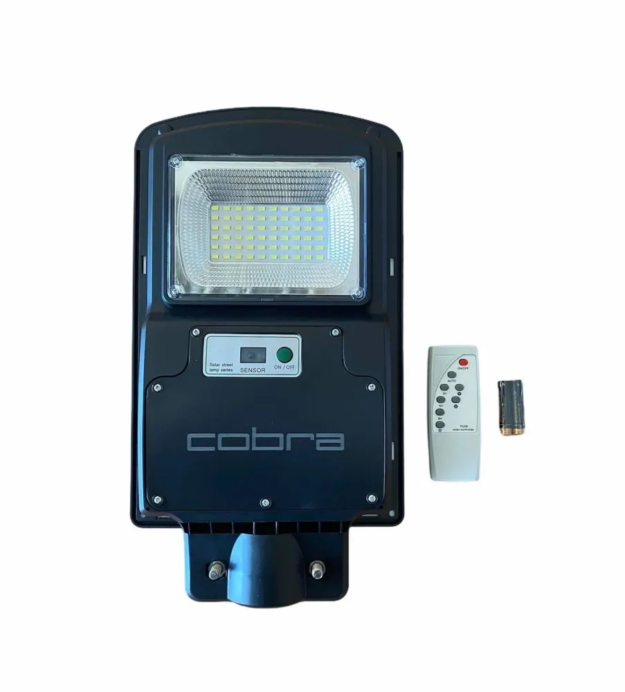 2бр СОЛАРНА УЛИЧНА ЛАМПА COBRA 125W