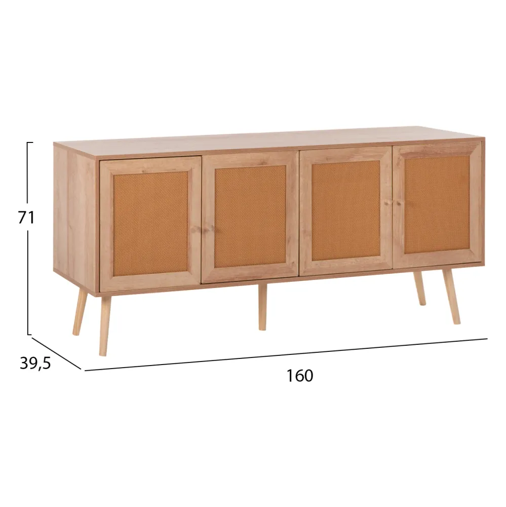 Бюфет COLM цвят натурал 160x39,5x71
