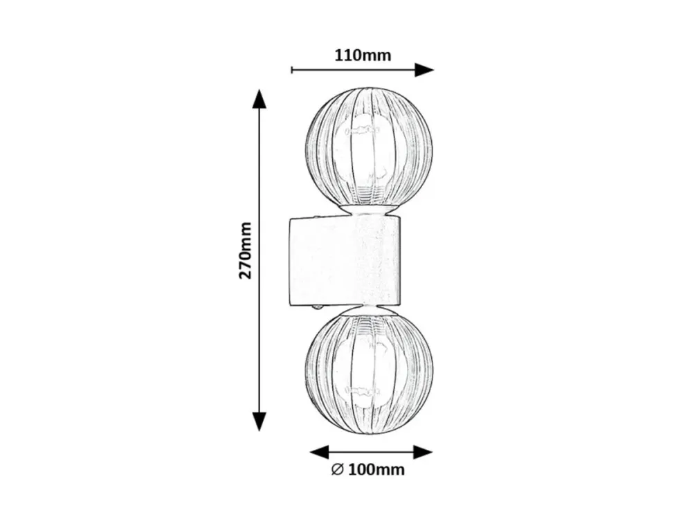 АПЛИК ЗА БАНЯ COLZAR G9 2XMAX3 5W H28CM