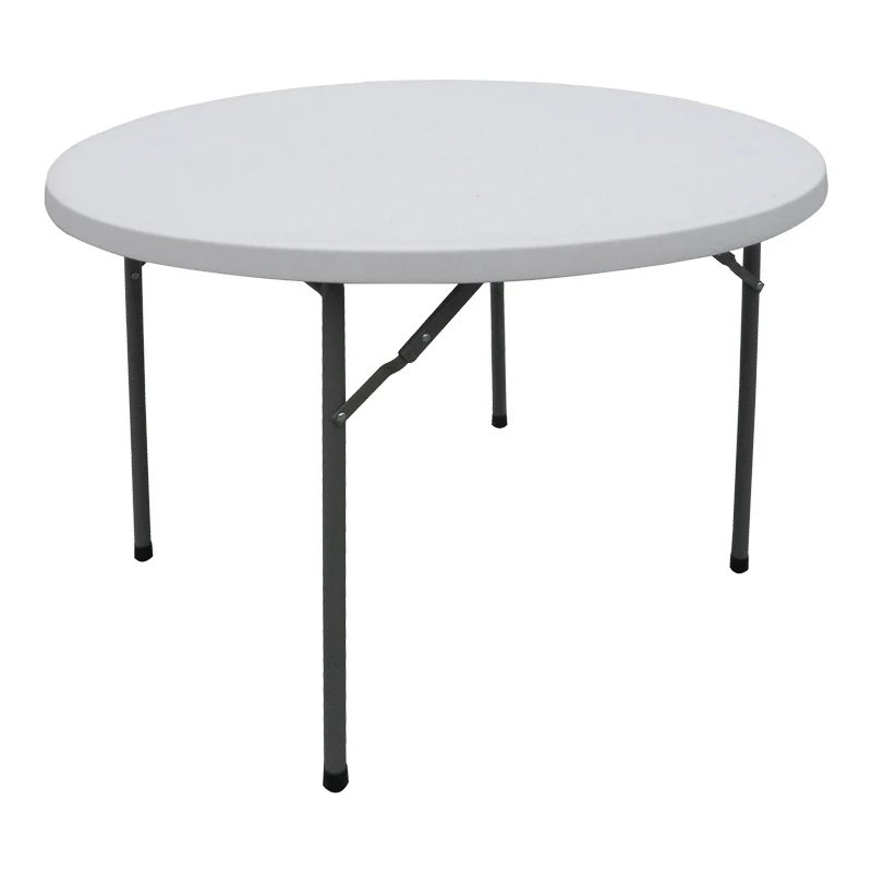 Сгъваема кетъринг маса Comfort бяла кръгла D120x74см