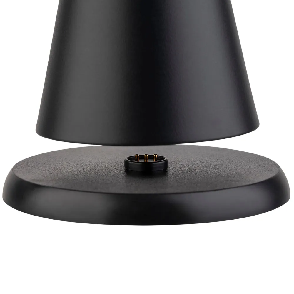 (4 бр.) Настолна лампа - CONE - 3-степенно димиране - Ø130mm - Черно