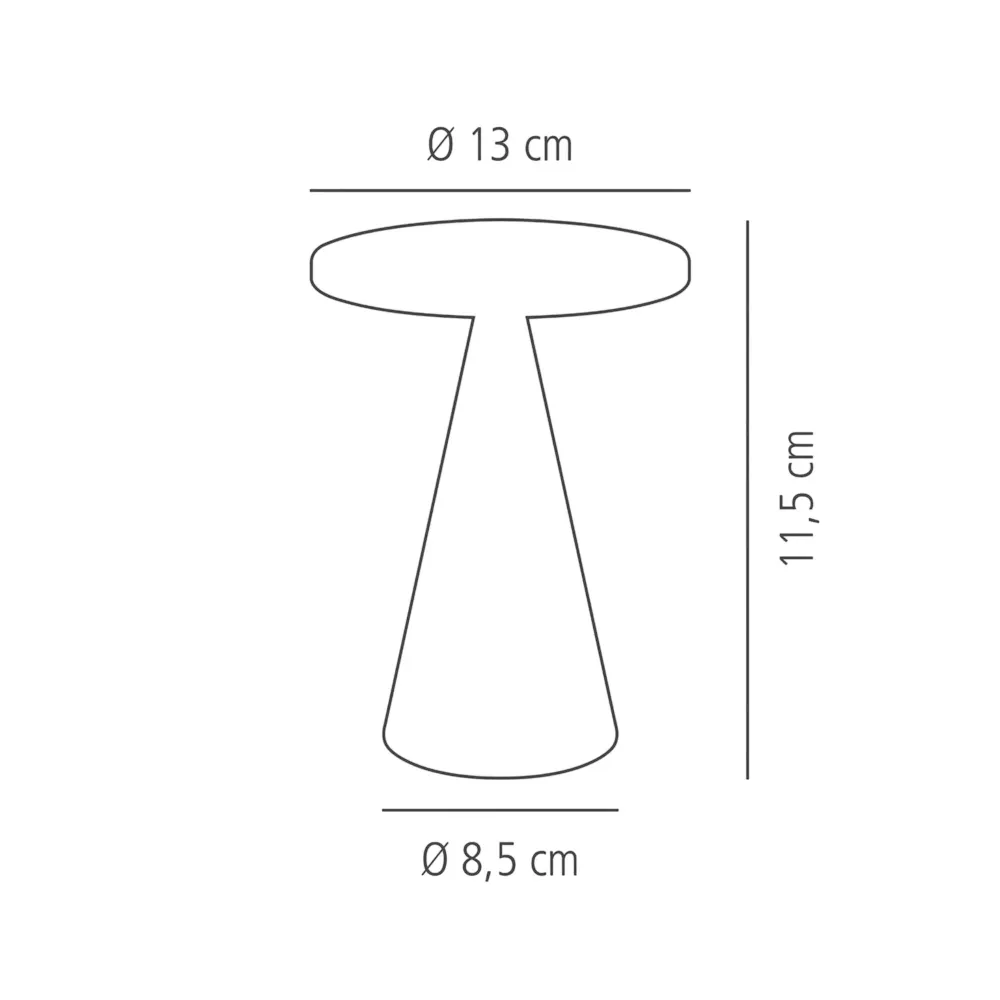 (4 бр.) Настолна лампа - CONE Мини - 3-степенно димиране - Ø130mm - Whisper White