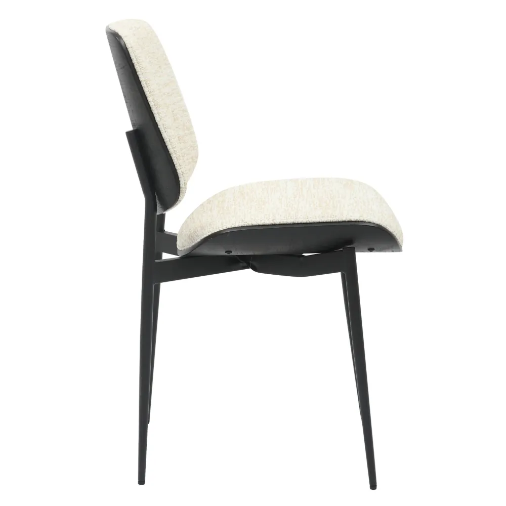 Трапезен стол CONTI екрю-черен цвят 48.5x56x82.5cм