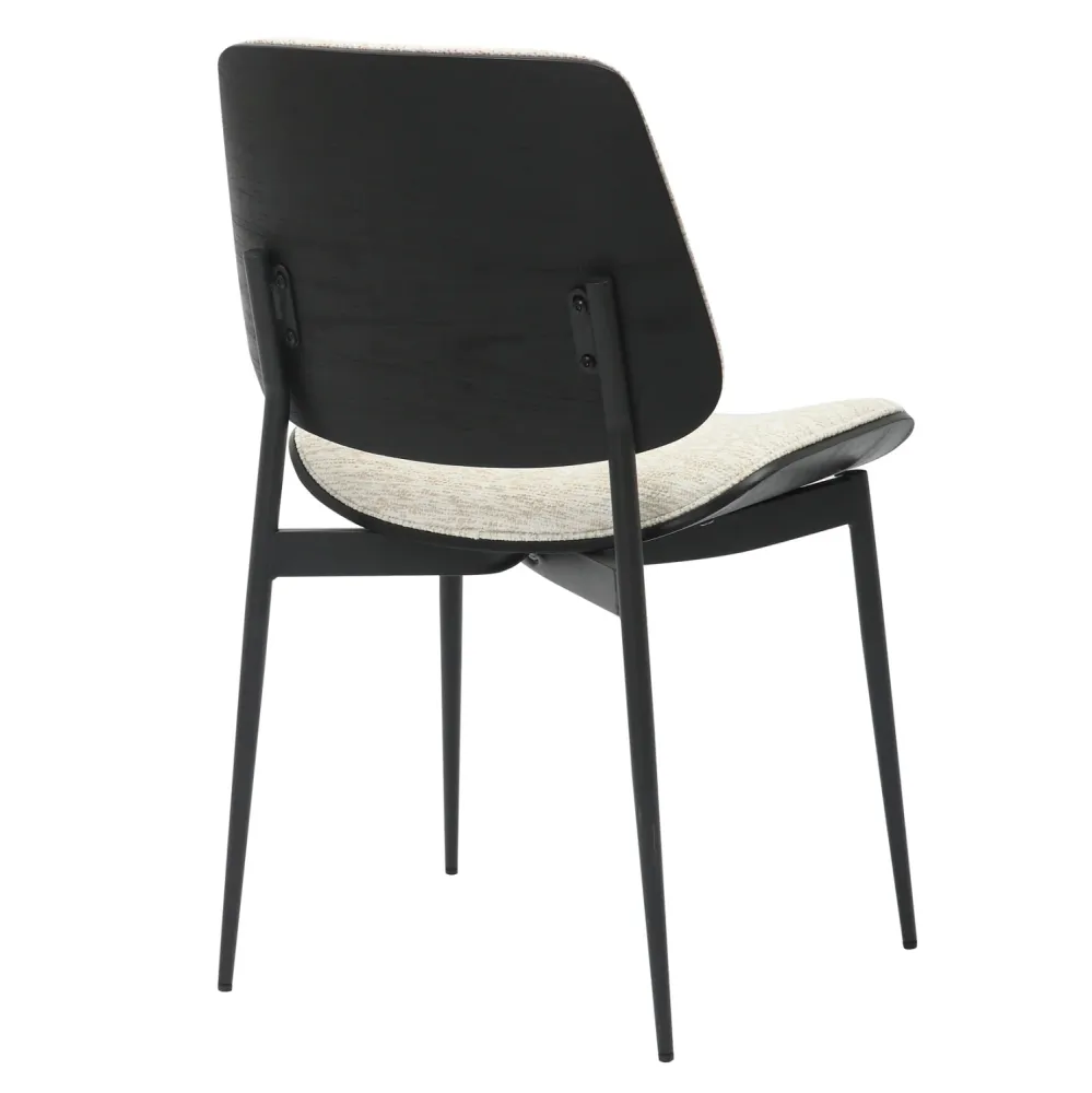 Трапезен стол CONTI екрю-черен цвят 48.5x56x82.5cм