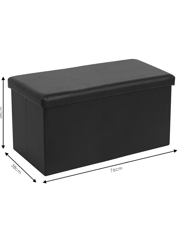 Табуретка-куфар Cooperation pu тъмно кафява 6x38x38см