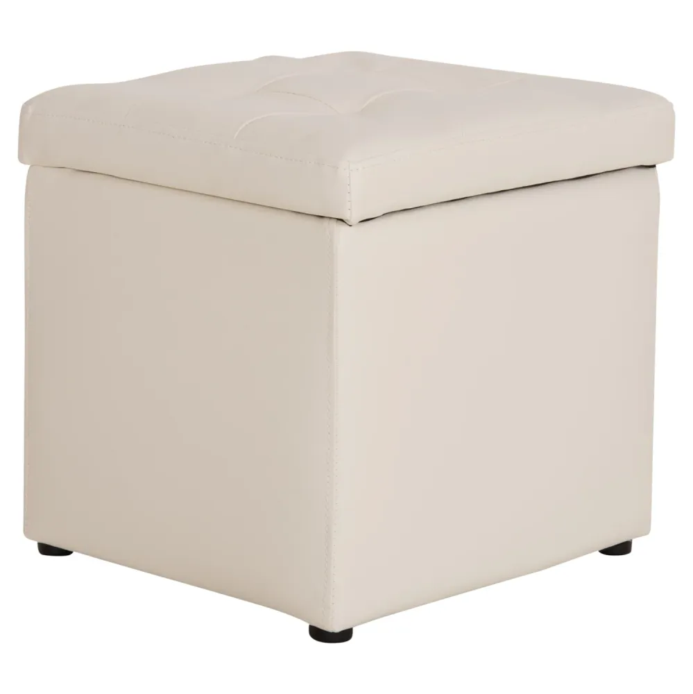 Табуретка за съхранение CUBE-бял цвят 36,5x36,5x36см